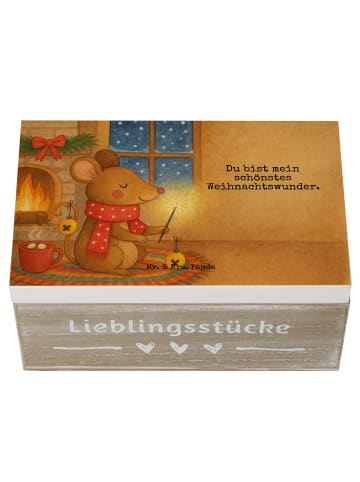Mr. & Mrs. Panda Truhe Maus Weihnachten Design mit Spruch in Weiß