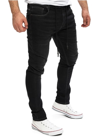 Yazubi Sweathose in Jeans-Optik Erik in Schwarz