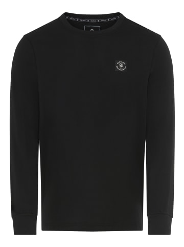 Delmao Rundhalsshirt in schwarz