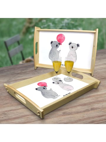 Mr. & Mrs. Panda Deko Tablett Koala Luftballon ohne Spruch in Weiß