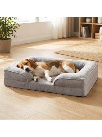 relaxdays Hundebett "L" in Grau - (B)89 x (H)17 x (T)63 cm