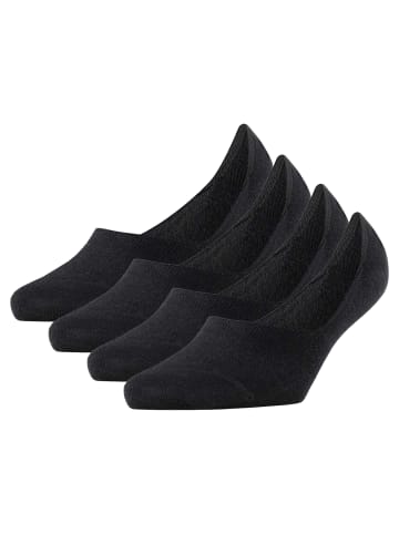 Burlington Socken 4er Pack in Schwarz