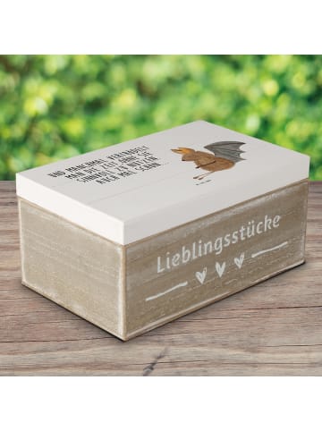 Mr. & Mrs. Panda fotobox Fledermaus Sitzen mit Spruch in Weiß