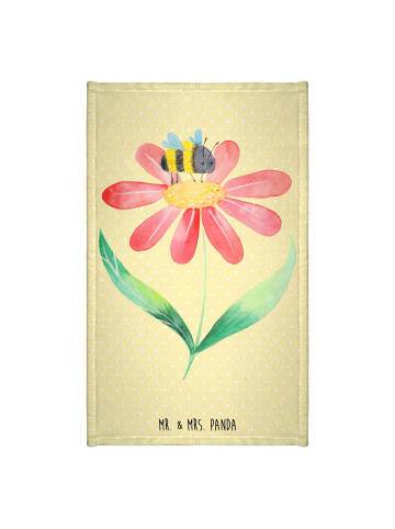 Mr. & Mrs. Panda Handtuch Klein Hummel Blume ohne Spruch in Gelb Pastell