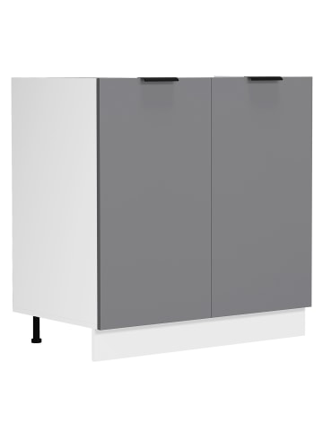 VCM  Spülenschrank Küche Breite 80 cm Fasola in Weiß / Anthrazit