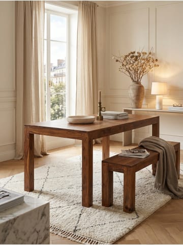 KADIMA DESIGN Esszimmertisch MUMBAI 140x80x76 cm Massivholz Esstisch in Massivholz