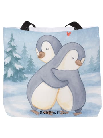 Mr. & Mrs. Panda Shopper Pinguine Kuscheln Design ohne Spruch in Weiß