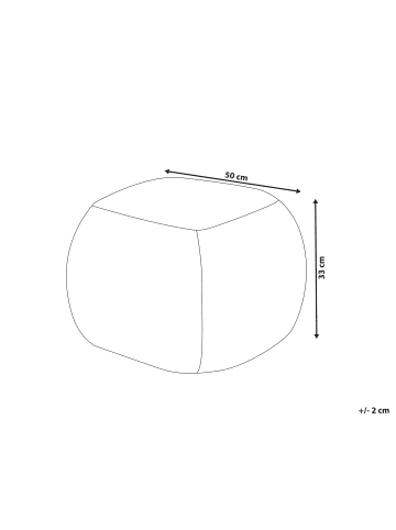 Beliani Pouf BARRON in Beige - (W) 50 x (H) 33 x (L) 50 cm