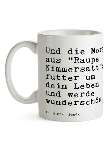 Mr. & Mrs. Panda Keramtiktasse Und die Moral aus... mit Spruch in Weiß