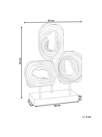 Beliani Dekofigur FAIRMONT in Bunt - (W) 33 x (H) 42 x (L) 12 cm