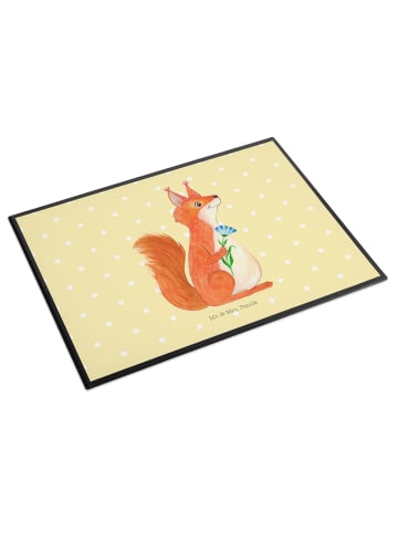 Mr. & Mrs. Panda Tischunterlage Eichhörnchen Blume ohne Spruch in Gelb Pastell