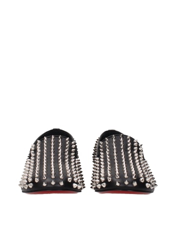 christian louboutin Schwarz Leder Slip-On Loafer