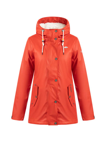 Schmuddelwedda Regenjacke Mit Teddyfutter in ROT