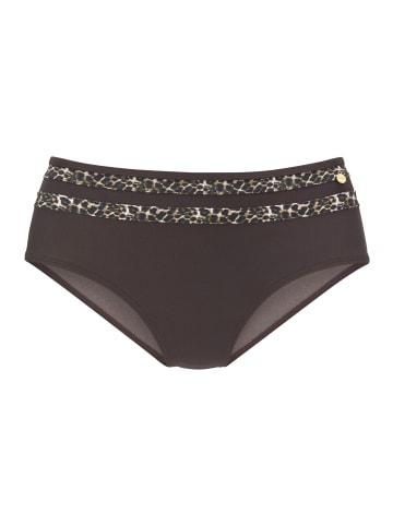 LASCANA Highwaist-Bikini-Hose in braun-leo