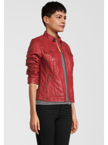 H.I.S Lederjacke mit Stehkragen in RED