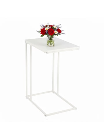 relaxdays Beistelltisch in Weiß - (B)50 x (H)64 x (T)35 cm