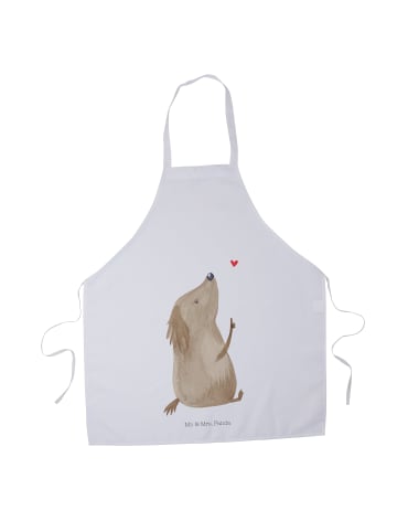Mr. & Mrs. Panda Küchenschürze Hund Liebe ohne Spruch in Weiß