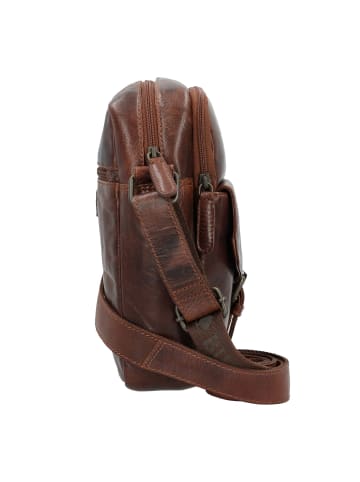 Greenburry Rugged Umhängetasche Leder 21 cm in brown