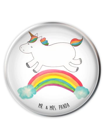 Mr. & Mrs. Panda Waschbecken Ablaufstopfen Einhorn Regenbogen oh... in Weiß