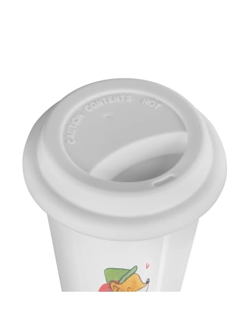 Mr. & Mrs. Panda Isolierbecher Schütze Astrologie mit Spruch in Weiß