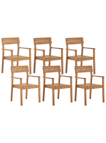 Beliani 2er-Set Esszimmerstuhl FORNELLI in Braun