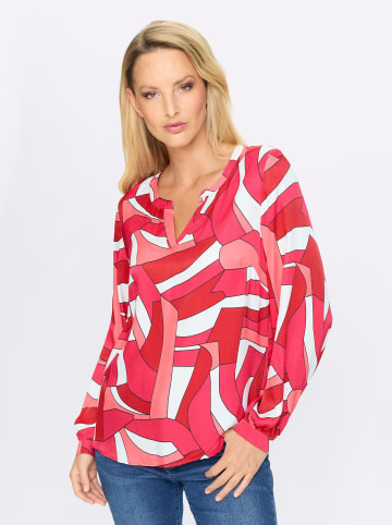 Heine Druck-Bluse in pink-flamingo-bedruckt