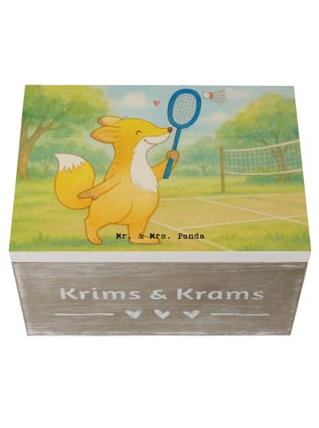 Mr. & Mrs. Panda Aufbewahrungsbox Fuchs Federball spielen Design... in Weiß