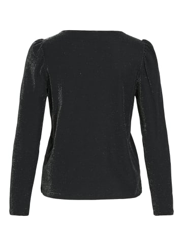 Vila Langarmshirt VIElainas in anthrazit silber - 0001