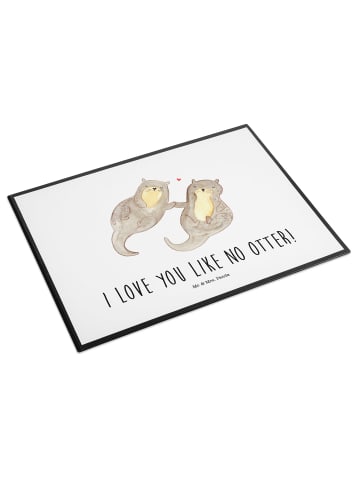 Mr. & Mrs. Panda arbeitsunterlage Otter Hände halten mit Spruch in Weiß