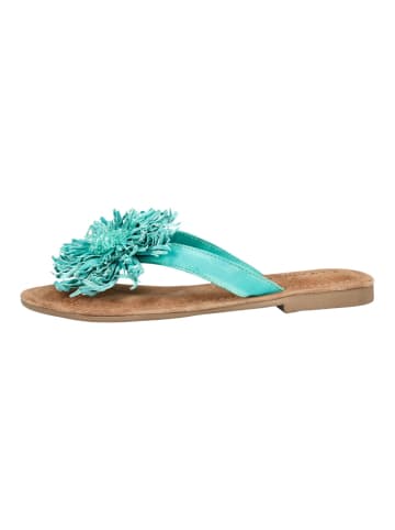 Lazamani Pantoletten in Türkis