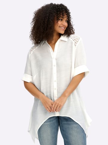 sheego by Joe Browns Halbarm-Bluse in weiß