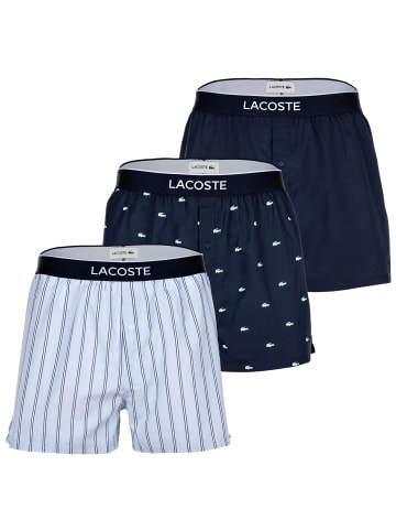 Lacoste Web-Boxershorts 3er Pack in Blau