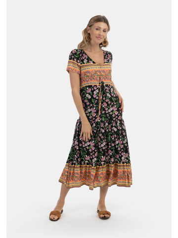 VIRITA Women Sommerkleid in Schwarz Mehrfarbig
