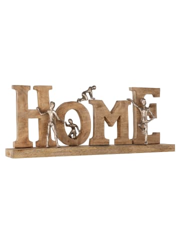 GMD Living Holz Deko "HOME" in Natur / Silber