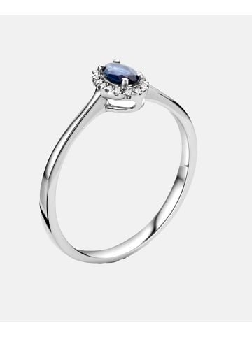 Diamant L'éternel Ring aus 375 Weißgold mit Diamant mit Saphir