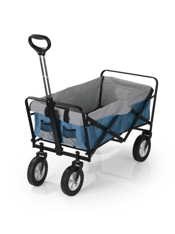 EASYmaxx Bollerwagen faltbar blau/grau  grau