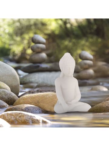 relaxdays 2 x Buddha-Figur in Weiß - (H)17 cm