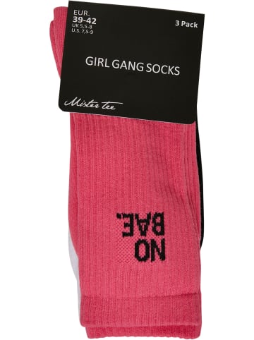 Mister Tee Mister Tee Socken in pink/wht/blk