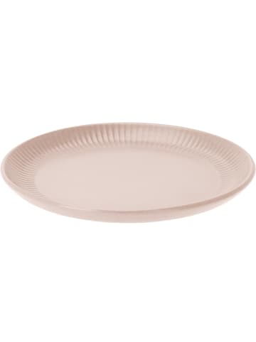Siaki Collection Teller aus Steinzeug in Rosa, Ø 22 x (H) 2,1 cm