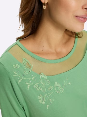 Rundhals-Shirt in apfel