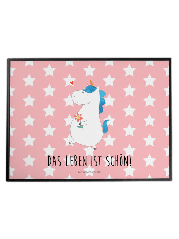 Mr. & Mrs. Panda schreibtischunterlage Einhorn Spaziergang mit S... in Rot Pastell