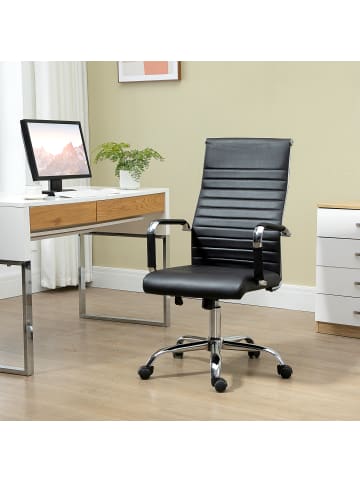 Vinsetto Bürostuhl-54B x 62T x 104-114H cm-Schwarz