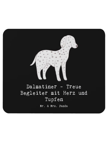 Mr. & Mrs. Panda Mauspad Dalmatiner Herz mit Spruch in Schwarz