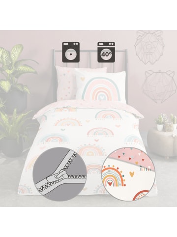 Good Morning Renforcé Kinder-Wendebettwäsche in bunt