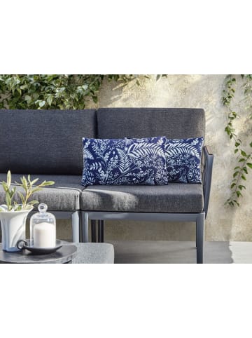 Beliani 2er-Set Gartenkissen GLIMMER in Blau/Weiß
