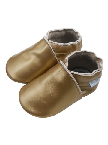 Basrakids Baby Krabbelschuhe aus Leder, weiche Lauflernschuhe mit rutschfester Sohle 