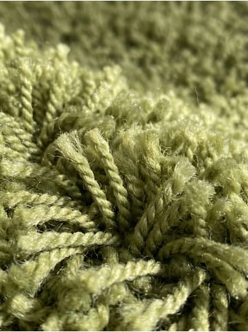 KADIMA DESIGN Teppich Hochflor Shaggy Waschbar Einfarbig RHEIN Strapazierfähig in Grün
