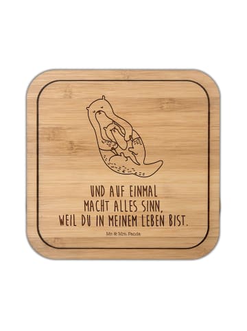 Mr. & Mrs. Panda Tischuntersetzer Otter Kind mit Spruch in Transparent