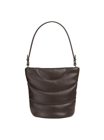 DuDu Barbara Schultertasche Leder 24.5 cm in coffee brown