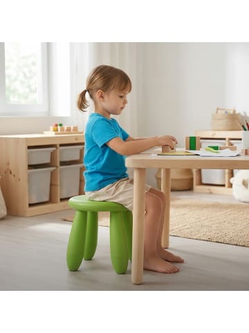 relaxdays Kinderhocker in Grün - (H)26 x Ø28 cm